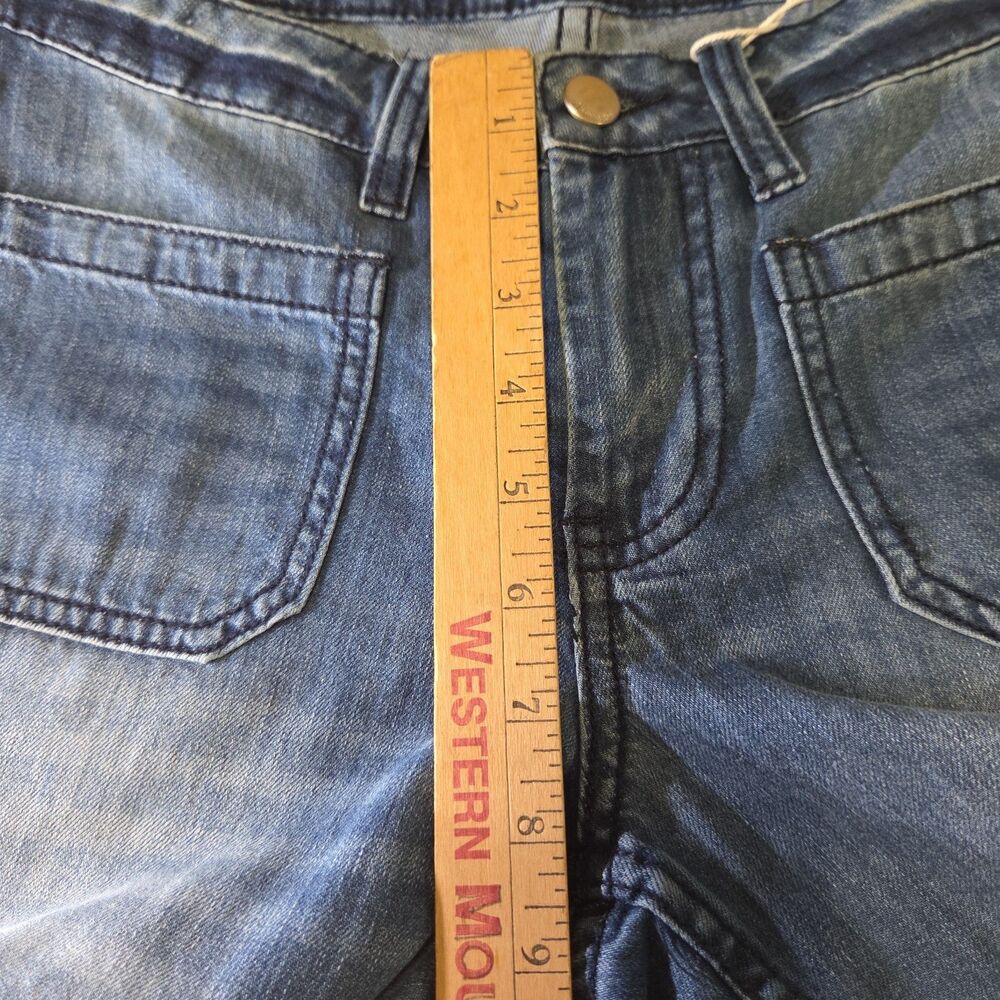 NWT Flamingals Womens XS Wide Leg Mid Rise Jeans Front Patch Pockets - Picture 5 of 11